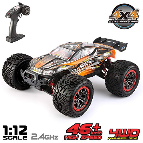 VATOS RC Coche Vehículo Todoterreno de Alta Velocidad 1:12 Escala 46 km/h 4WD 2.4 GHz Coche de Carreras Eléctrico Control Remoto Buggy Vehículo Camión Buggy de Juguete para Adultos y Niños