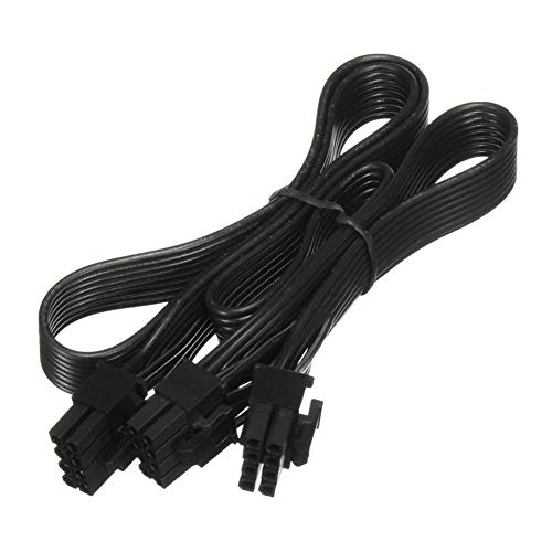 YH 60cm 18AWG 8 Pines Macho a Doble 8 Pines (6 + 2) Macho Tarjeta de Video gráfica PCI-E Cable de alimentación Cable de Cable de extensión de alimentación GPU