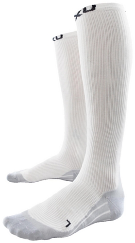 2XU Race - Calcetines para Hombre, tamaño S, Color Gris/Blanco