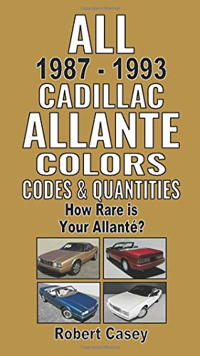 All 1987-1993 Cadillac Allante Colors, Codes & Quantities: How Rare is Your Allante?