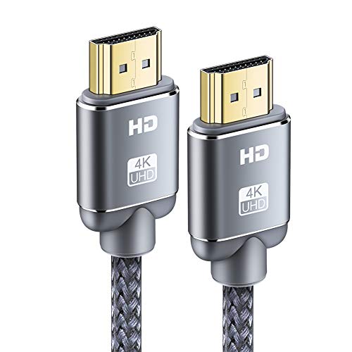 Cable HDMI 4K 3metros-Snowkids Cable HDMI 2.0 Ultra Alta Velocidad 18Gbps Cable Trenzado de Nylon 4K a 60Hz Compatible con Fire TV, 3D,función Ethernet, Video 4K UHD 2160p, HD 1080p-Xbox 360 PS4-Gris