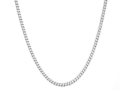 Cadena de plata de ley 925 Arranview Jewellery de 46 cm, estilo con eslabones, de 2 mm de espesor, para hombre