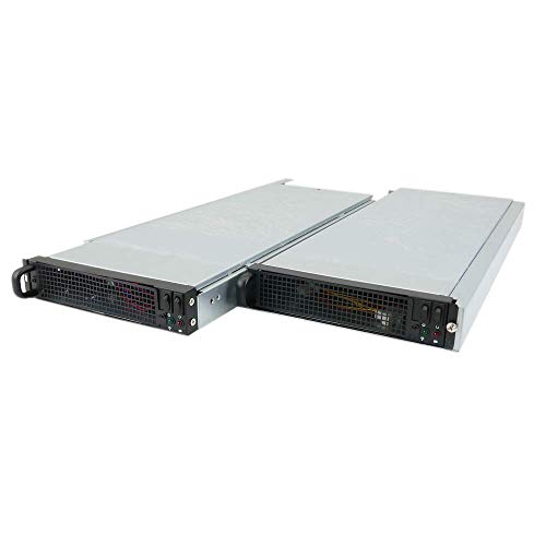 Caja ATX rack19 1U F545 4x3.5 para 2 Atom Mini-ITX Extraible de RackMatic