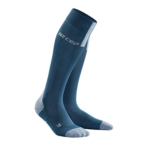 CEP Run Socks 3.0 - Calcetines de compresión para Mujer (Corte de presión Ajustado al milímetro), Mujer, Color Azul/Gris, tamaño II