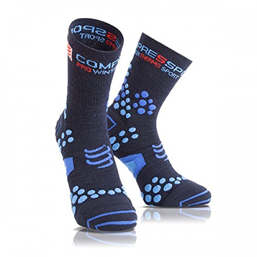 COMPRESSPORT - Pro Racing Socks V2.1 Winter Run, Color Blue, Talla EU 40-42