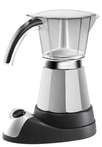 De'Longhi Alicia EMKM 9 Cafetera Moka Eléctrica, 550 w, Capacidad 9 Tazas, Función Autoapagado, Base Giratoria, Negro y Plata