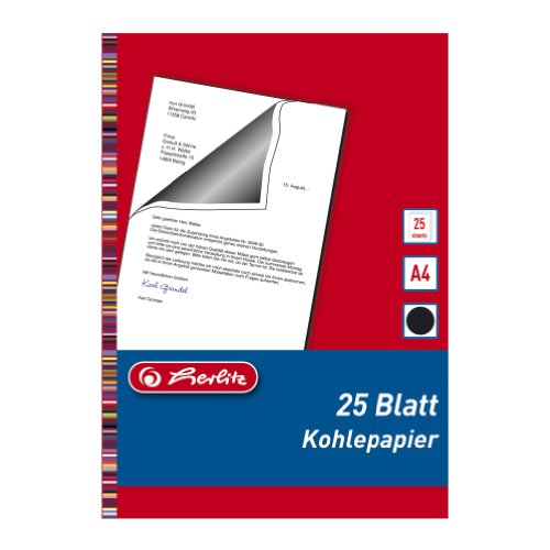 Herlitz 10303725 - Papel carbón (25 hojas, A4)