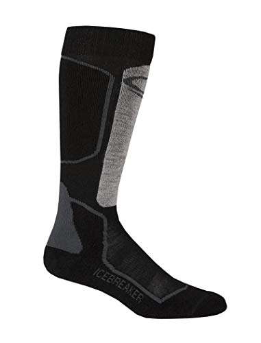 Icebreaker Ski+ Light OTC Calcetines, Mujer, Negro (Oil/Black/Silver), L