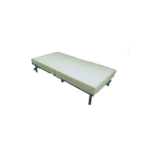 Kehuitong Cama plegable, cama individual Tatami, cama de esponja doméstica, cama de oficina para adultos, cama portátil, uso doble, sala de alquiler Sofá cama simple, cama de niñera, blanco, gris Cama