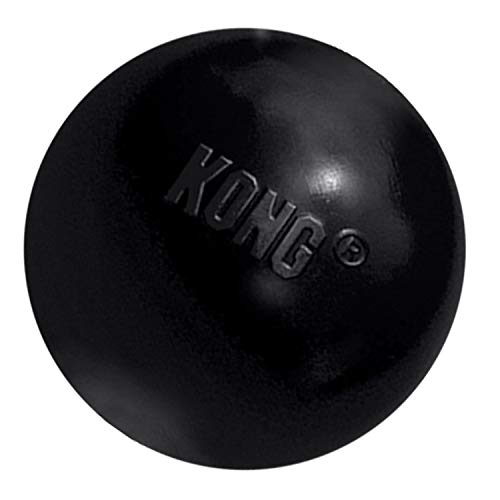 KONG - Extreme Ball - Juguete de caucho para mandíbulas potentes, negro - Para Perros Medianos/Grande