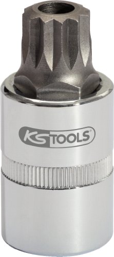 KS Tools 150.9364 Llave de vaso para el servicio de aceite, XZN M16 con agujero (tamaño: 1/2")