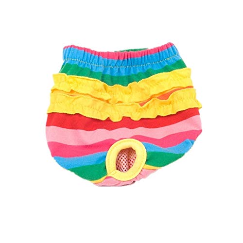 MAXIAOQIN Perro Hembra Ponen en Cortocircuito la Ropa Interior de Panty Breves Pantalones sanitarias for Mascotas Ropa for Perros pañales de algodón fisiológicos Pantalones Perro pañales Lavables