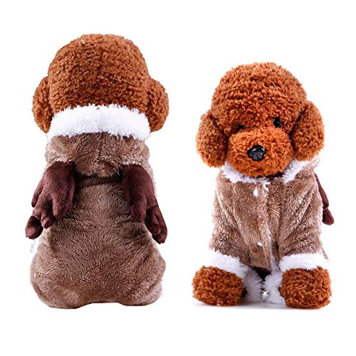 NA Otoño e Invierno Ropa para Perros Ropa de Color sólido Pug Ciervo Ovejas Mascota Perro Bulldog francés Navidad Cachorro Abrigo