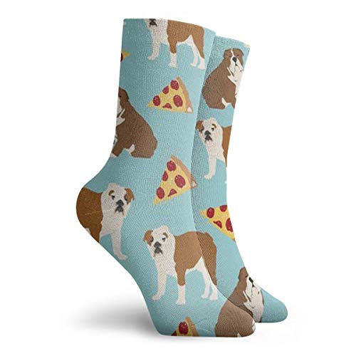 NiWCGP Calcetines de cachorro de bulldog inglés, para mujer y hombre, divertidos, unisex, multicolor, de algodón