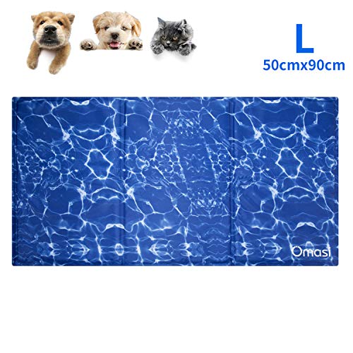 Omasi Alfombrilla de Refrigeración para Perros Almohadilla de Cama para Mascotas Cama de Perro y Gato para Verano Animales Manta de Dormir Fresco Cojín Ideal para Gatos y Perros en Verano Caluroso