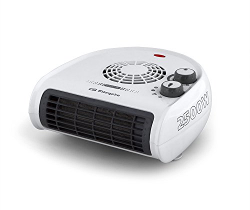 Orbegozo FH 5030 - Calefactor de aire con termostato regulable, 2500 W de potencia, 2 posiciones de calor y función ventilador, Blanco