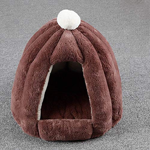 OVCK PET CARE Calentar Cerrado Pequeña Perro Casa Gato Camada Puro Color Mongol Nido Perro Cama Perrito/C / 45~45 cm