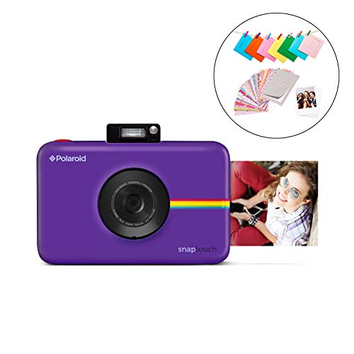 Polaroid Snap Touch 2.0 - Cámara digital portátil instantánea de 13 Mp,Bluetooth, pantalla táctil LCD, tecnología Zink sin tinta y nueva aplicación, copias adhesivas de 5 x 7.6 cm, purpura