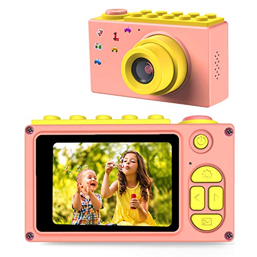 ShinePick Cámara de Fotos para Niños,Mini Video Cámara Zoom Digital de 4X / 8MP / 2" TFT LCD de la Pantalla con Tarjeta de Memoria (Rosa)