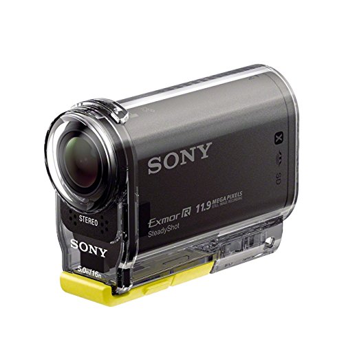 Sony HDR-AS30 Winter Edition - Videocámara Deportiva de 16.8 MP (Full HD, GPS, WiFi, NFC, estabilizador Digital), Negro - Kit con Montura de muñeca y Diadema de Montaje en la Cabeza