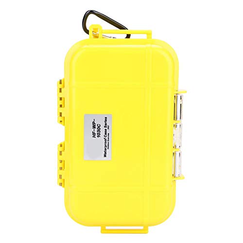 Tbest Caja Seca Impermeable Caja de Almacenamiento,Caja Impermeable a Prueba de Agua al Aire Libre Buceo Supervivencia Caja de Transporte Contenedor Cojín de Goma Interior Desmontable(Amarillo)