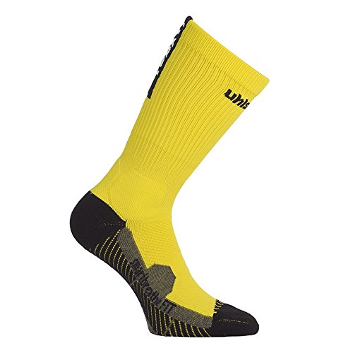 uhlsport Tube It Calcetines con Grip, Hombre, Amarillo Lima/Negro, 41-44