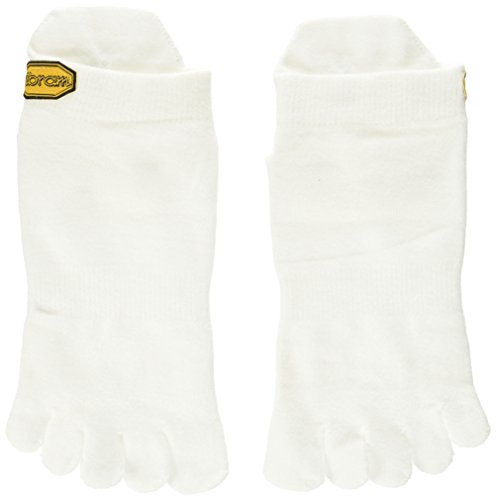 Vibram FiveFingers Hombre Athletic No Show – Calcetines, Hombre, S15N01M, Blanco, Medium