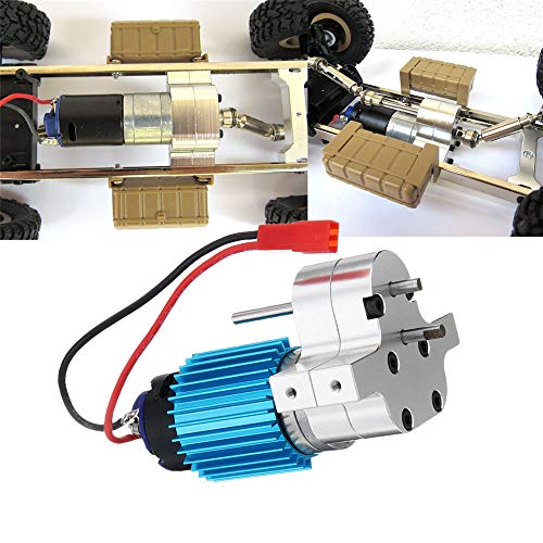 VIDOO 1Pc Caja De Engranajes De Transferencia De Metal W/370 Motor para Wpl B-16 B-24 B-36 C24 Jjrc Q60 Q61 4Wd 6Wd RC Car