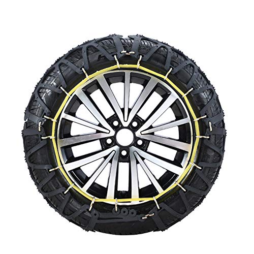 YXZN Todo Incluido Coche Neumáticos Nieve Cadena SUV Invierno Universal Engrosamiento Coches Nieve Cadenas De Emergencia,Black,205/55R16