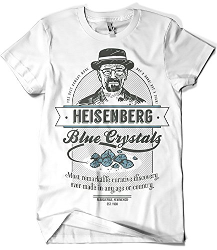 427-Breaking Bad - Camiseta Blue Crystals (Blanca, L.)