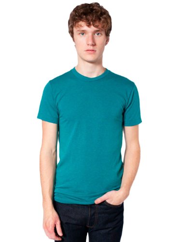 American Apparel - Camiseta Unisex de manga corta Modelo Track Tri-tejido Hombre Mujer, Tri-evergreen, Small