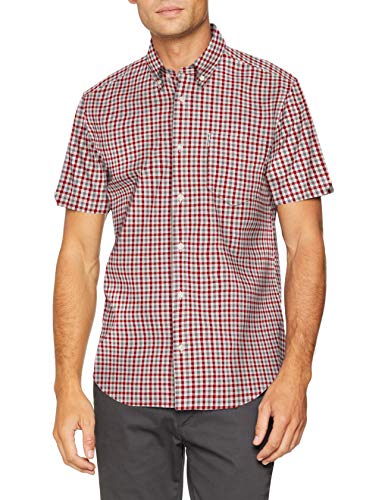 Ben Sherman SS House Gingham Shirt Camisa Casual, Blanco Roto (Off White 106), S para Hombre