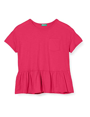 Benetton T-Shirt Camiseta de Tirantes, Rosa (Pink Peacock 2l3), 104 (Talla del Fabricante: XX) para Niñas