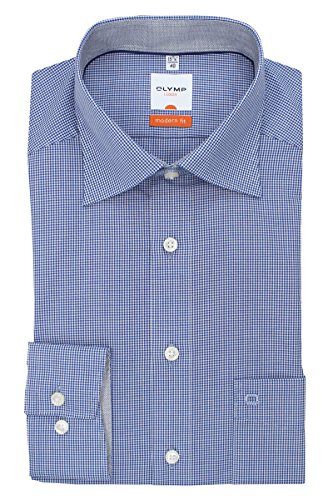 Camisa para hombre modern fit de Olympus «Luxor» azul 49
