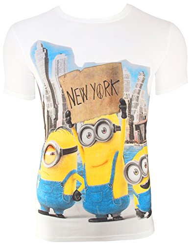 Camiseta de Minions New York, color blanco, Weiß, Medium