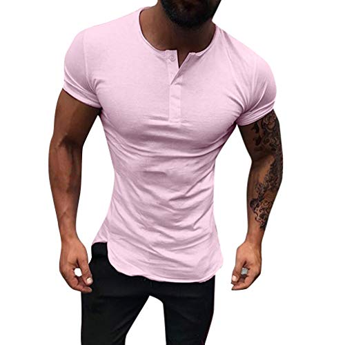 Camisetas de Manga Cortas para Hombre con Cuello Redondo Originales Estampada Casual Divertidas Camisa Interior termicas Camisetas de Tirantes Manga Corta Blusa Tops T-Shirt Pullover Abrigos