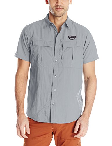 Columbia Cascade Explorer Camisa de Manga Corta, Hombre, Gris Grey, XXL