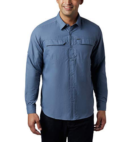 Columbia Silver Ridge 2.0 Camisa de Manga Larga, Hombre, Azul (Mountain), M