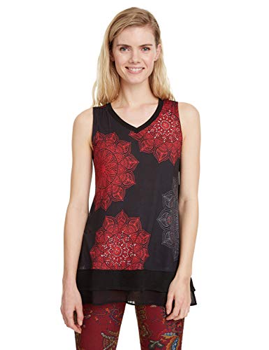 Desigual T-Shirt Clarisse Camiseta, Rojo (Carmin 3000), XS para Mujer