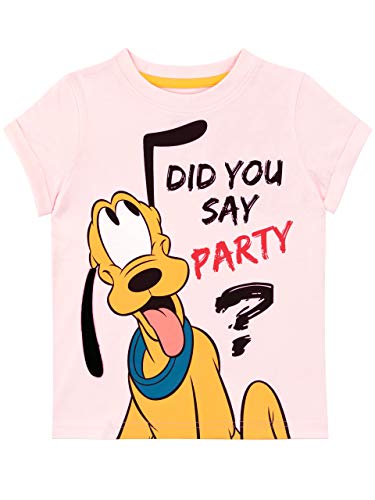 Disney Camiseta de Manga Corta para niñas Pluto Rosa 18-24 Meses