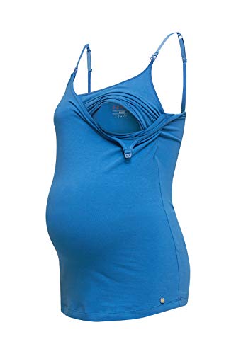 Esprit Maternity Spaghetti Top Nursing Camiseta de Tirantes premamá, Azul (Grey Blue 423), 40 (Talla del Fabricante: Medium) para Mujer