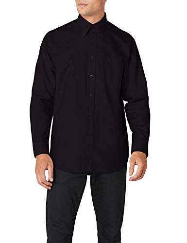 Fruit of the Loom Oxford Camisa de Vestir, Negro (Schwarz - Schwarz), XXX-Large para Hombre