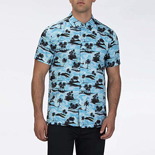 Hurley M Waikiki S/S Camisa, Hombre, Aurora Green, S