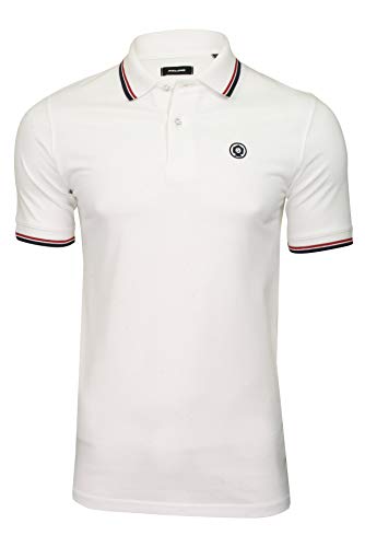 Jack & Jones JJENOAH Polo SS Noos Camisa, Blanco, XXL para Hombre