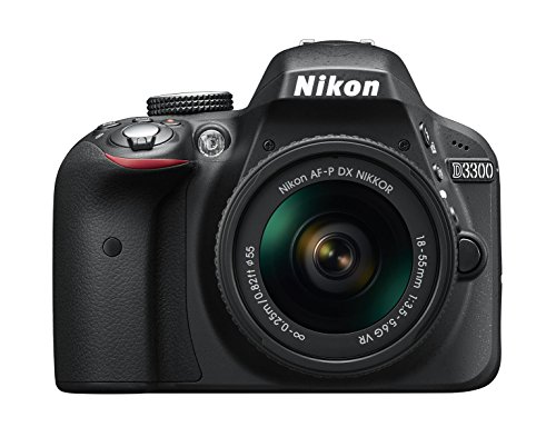 Nikon D3300 + 18-55 AFP DX VR - Cámara réflex digital de 24,2 Mp (pantalla LCD 3", estabilizador, vídeo Full HD), color negro - kit con objetivo 18-55MM AFP DX VR