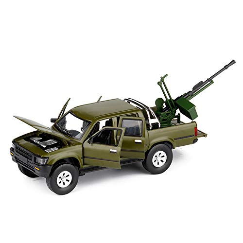 Nrpfell 1:32 Hailax Modelo de Camioneta Pickup ,Sonido de SimulacióN de AleacióN y Juguetes Ligeros, Carro Armado, Verde