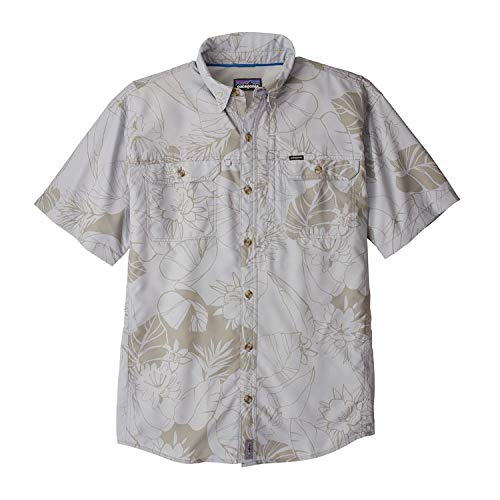 Patagonia M'S Sol Patrol II Camisa, Hombre, Valley Flora Tailored Grey, M