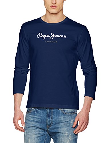 Pepe Jeans Eggo Long PM501321 Top de manga larga, Azul (Navy 595), XX-Large para Hombre