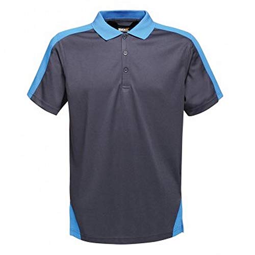 Regatta - Polo piqué Coolweave Contraste para Hombre Caballero (XL) (Azul Marino/Nuevo Real)