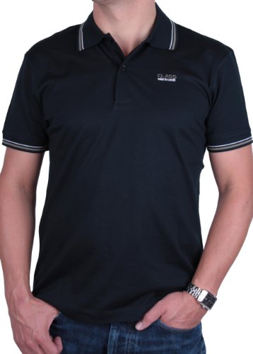 Roberto Cavalli Hombre Polo Camisa Muchos Coloros (Medium, Negro)